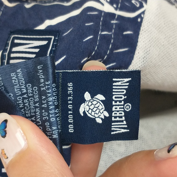 Vilebrequin Navy and White Octopus Swim Trunks - Picture 10 of 12